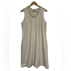 Briggs New York Linen Blend Sleeveless Shift Dress Size M